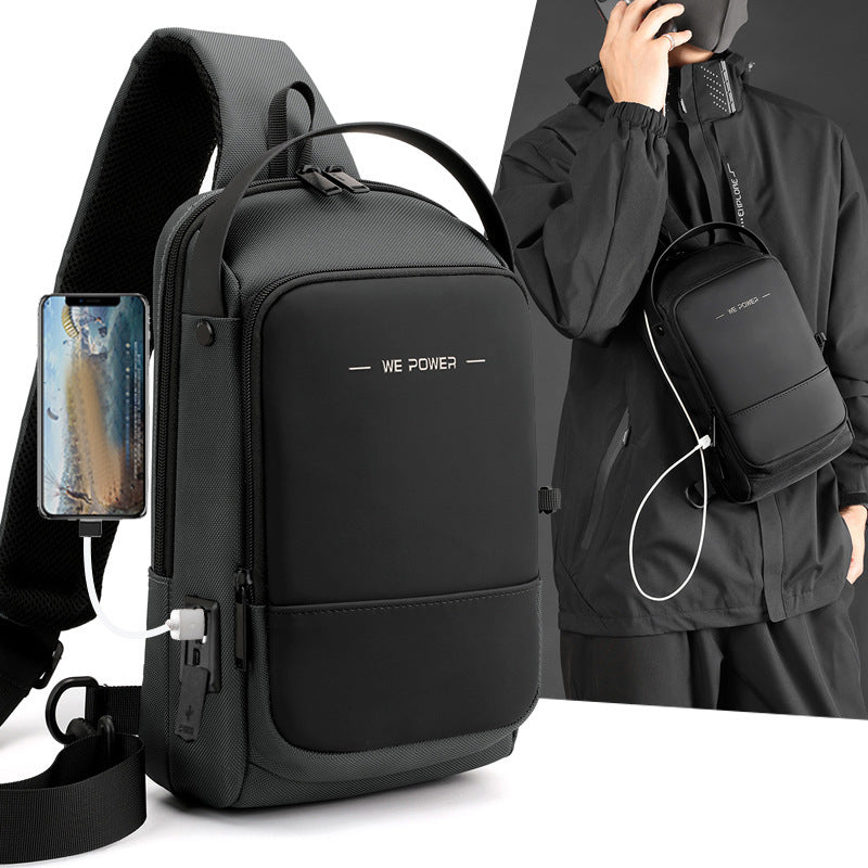 Men's USB Charging Chest Bag