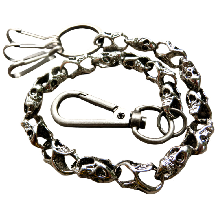 Men's Skull Metal Belt Loop Chain In Long and Short