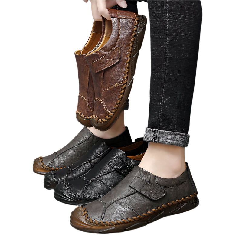 Handmade Men's Velcro Closure Shoes