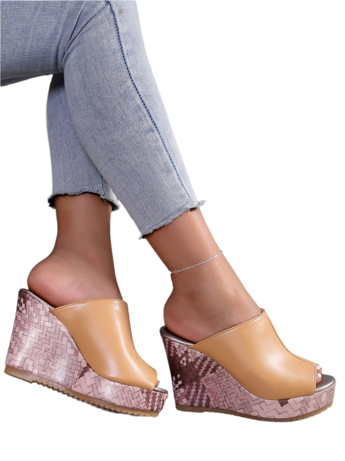 PU Leather High Heel Sandals