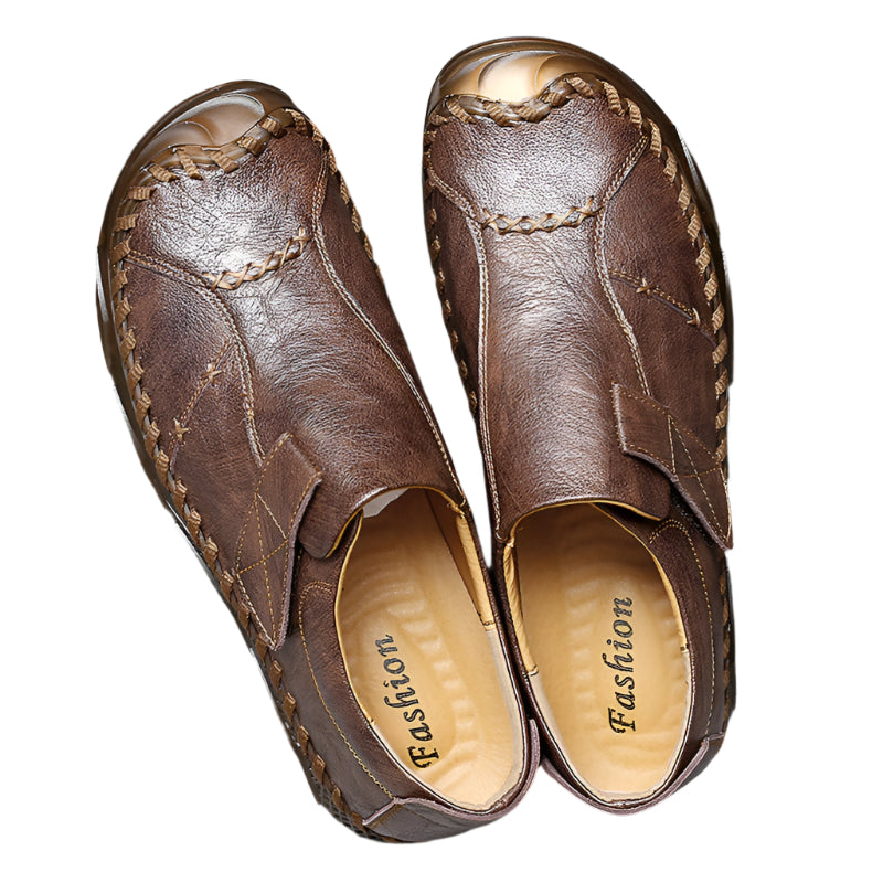 Handmade Men's Velcro Closure Shoes