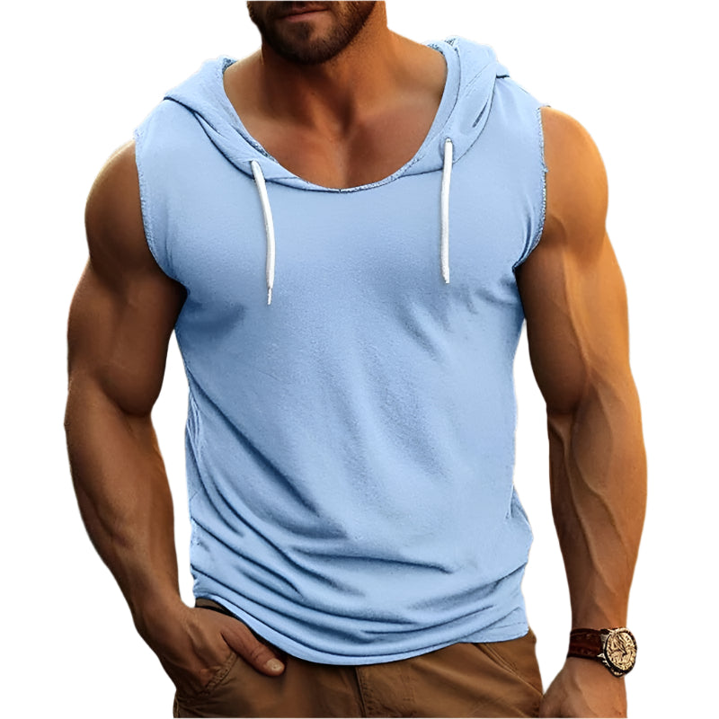 Men's Cottom Sleeveless Hoodie