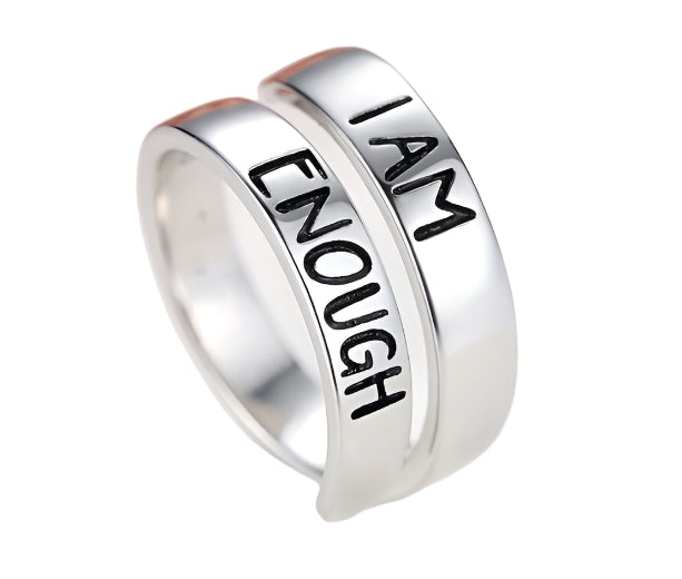 925 Sterling Silver I Am Enough Ring