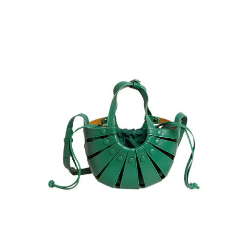 Cowhide Leather Basket Style Tote