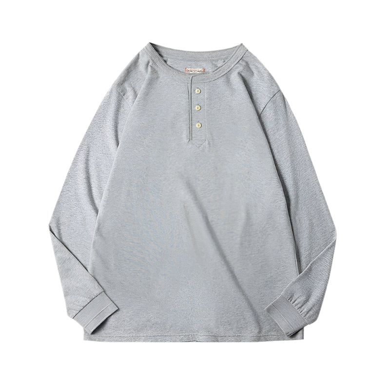 Men's Long Sleeve Thick Cotton T-Shirt