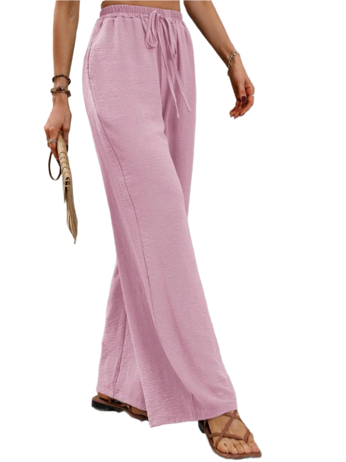 Wide Leg Drawstring Pants