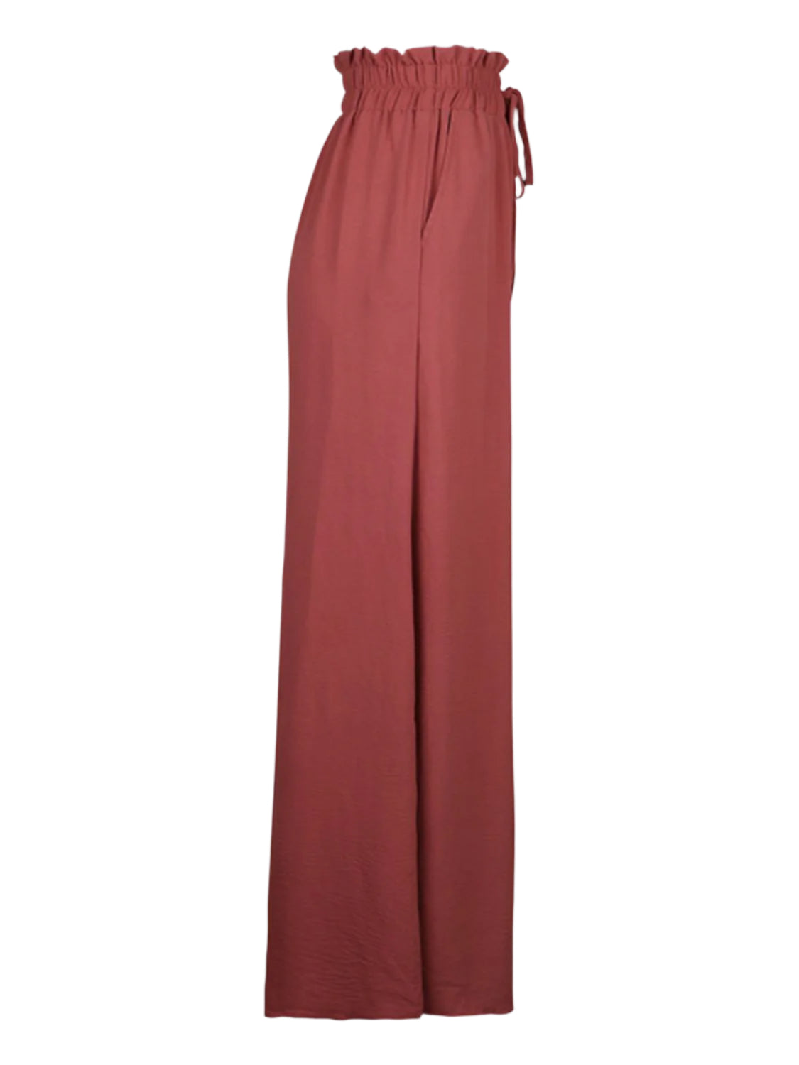 Perfee Frill Tied Wide Leg Pants