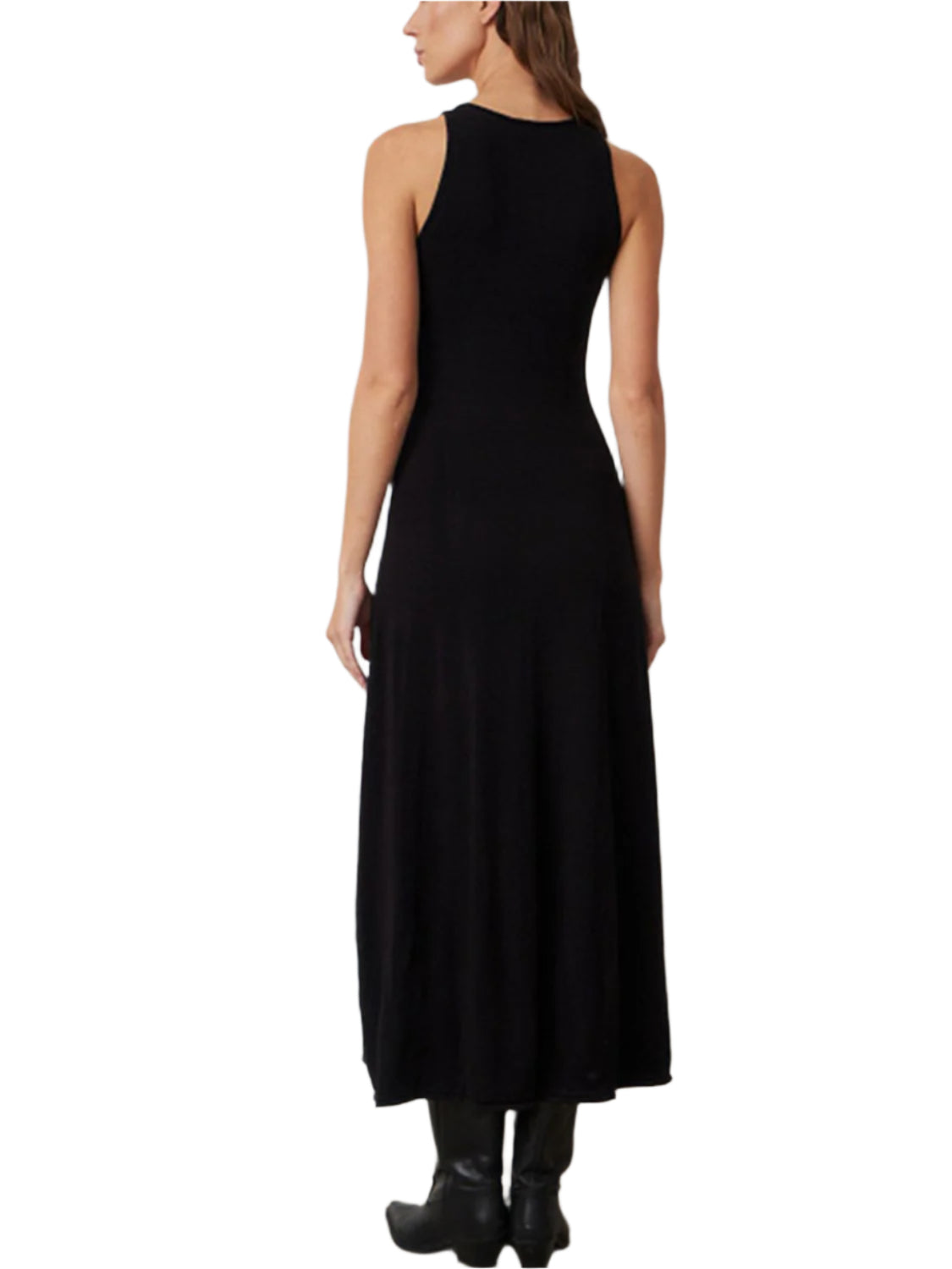 Side Slit Round Neck Sleeveless Dress