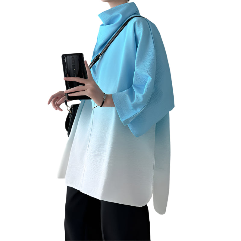 Men's Gradient Poncho