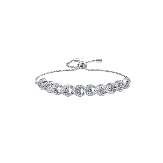 1 Carat Moissanite 925 Sterling Silver Bracelet