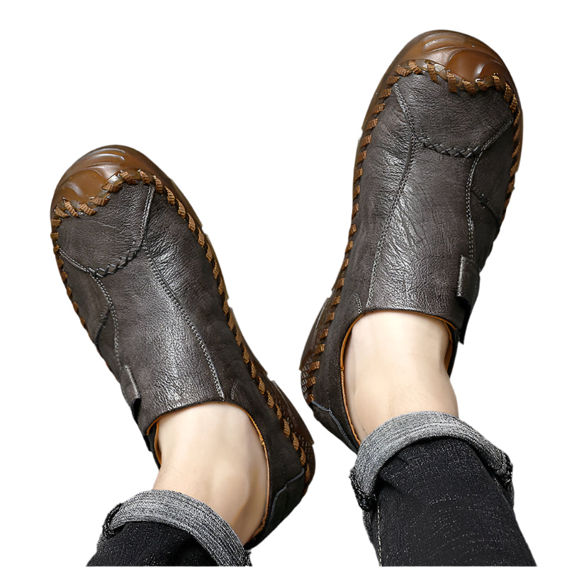 Handmade Men's Velcro Closure Shoes