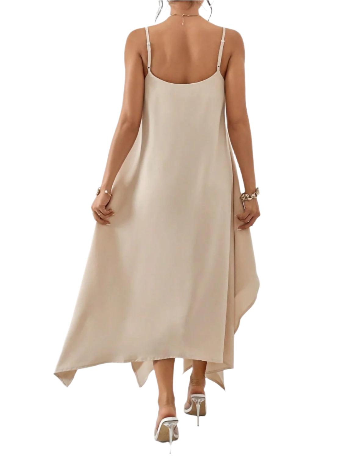 Scoop Neck Midi Cami Dress