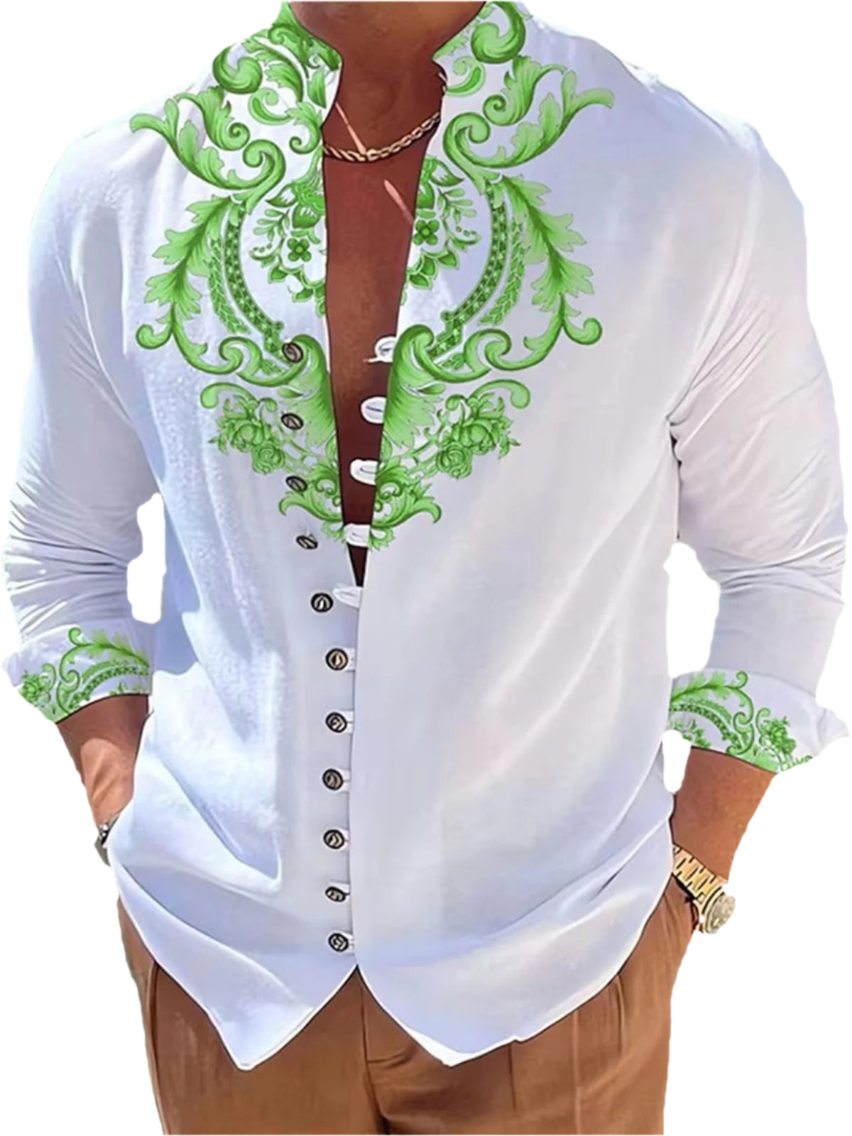 Men's 3D Printed Shirt Western Floral Shirt