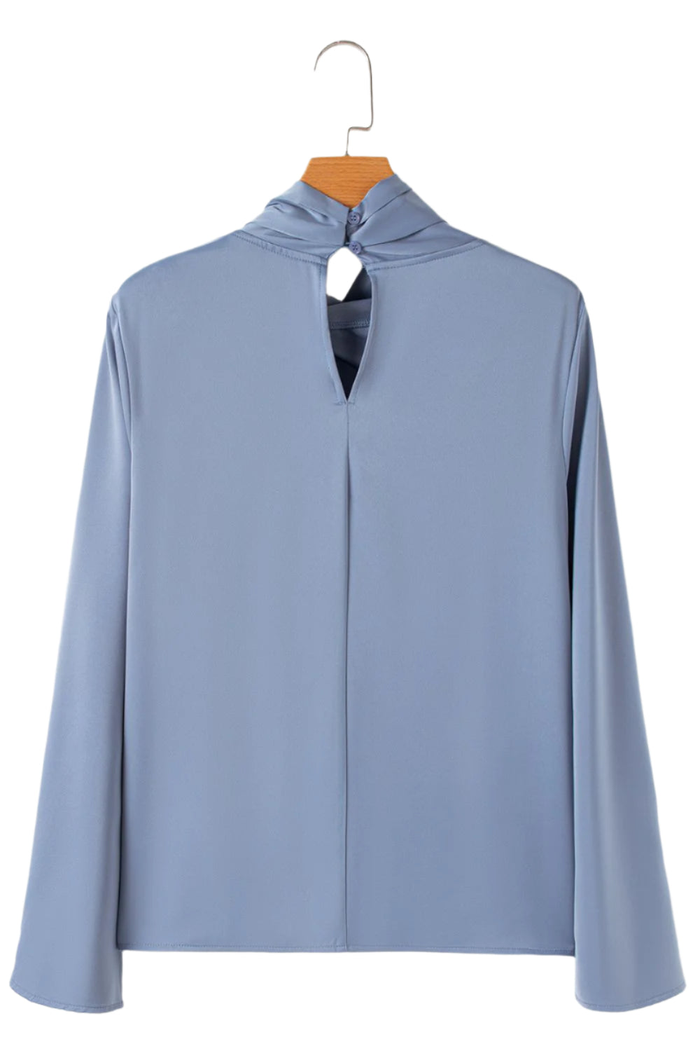 Cutout Turtleneck Long Sleeve Blouse