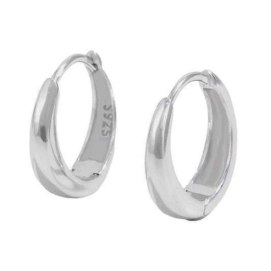925 Sterling Silver Huggie Earrings