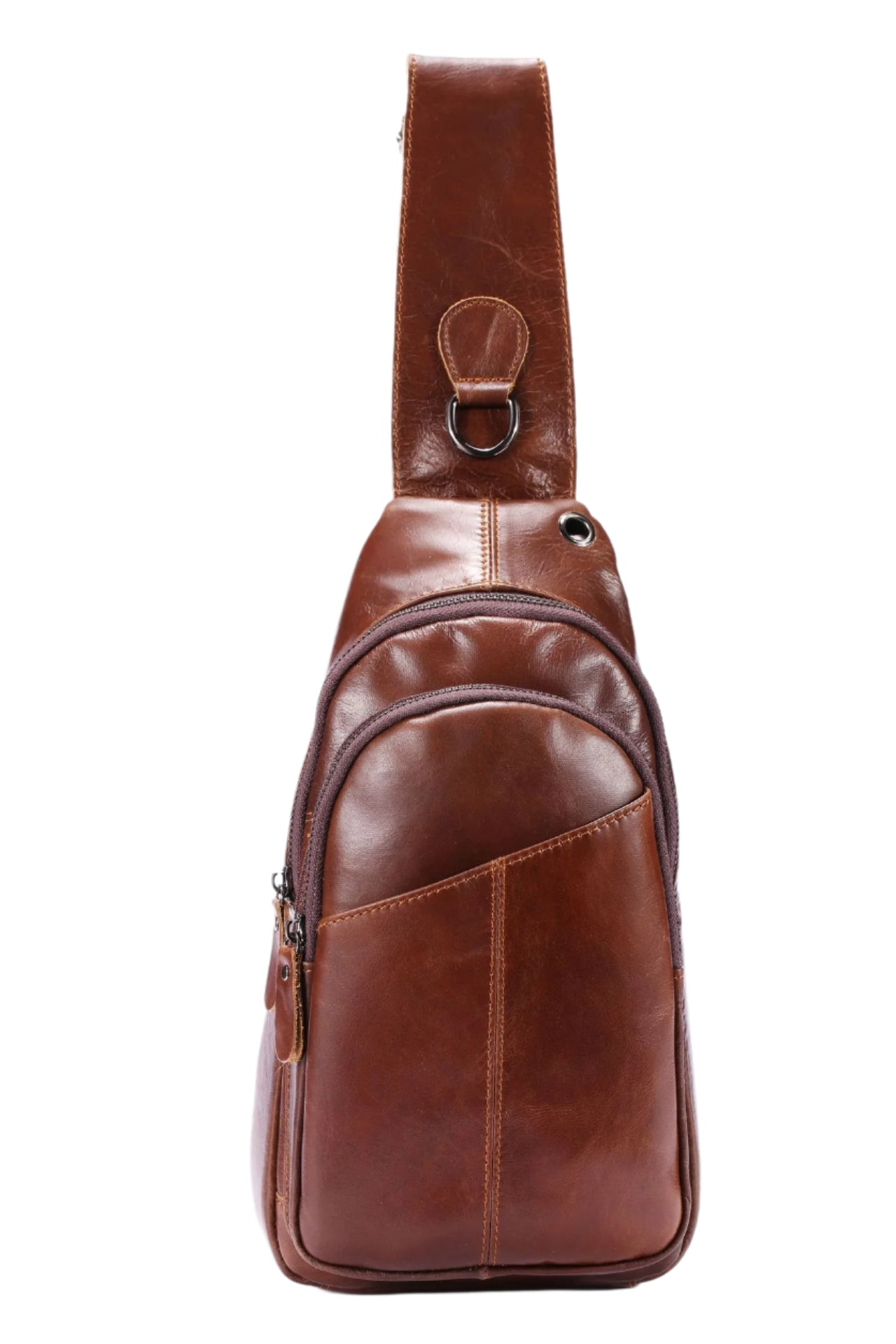 Men's Cowhide Leather Crossbody Bag