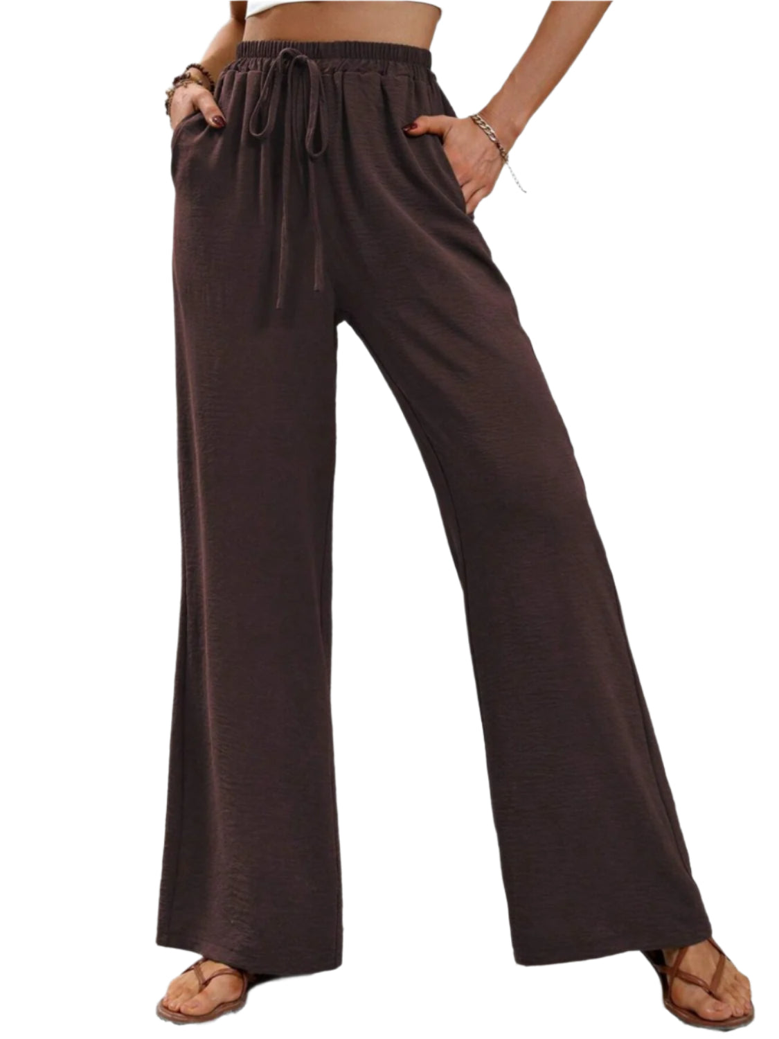 Wide Leg Drawstring Pants