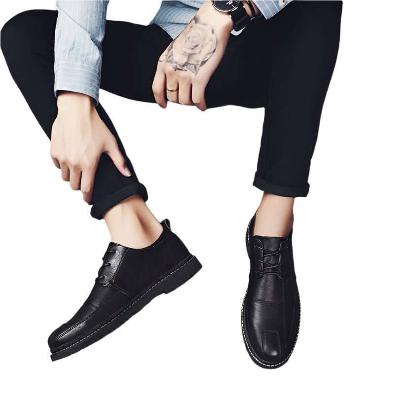 Men's Cowhide Leather Lace Up Shoes