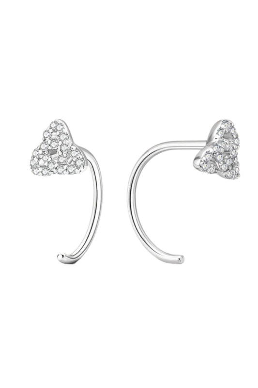Moissanite Triquetra 925 Sterling Silver Earrings