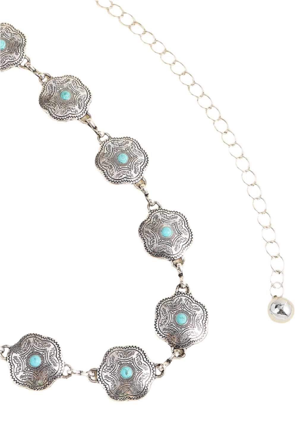 Vintage Turquoise Alloy Belt