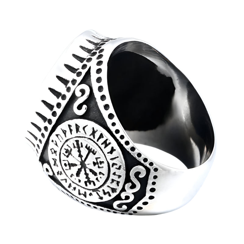 Stainless Steel  Vegvisir Ring