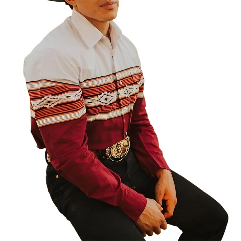 3D Print Collard Western Style Button Down Shirt