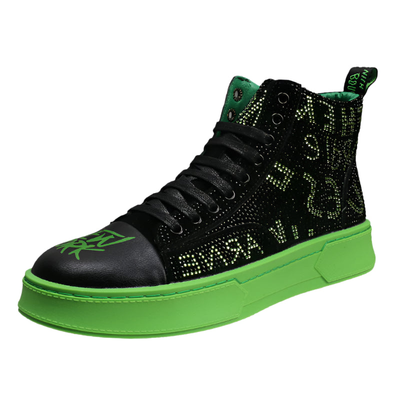 New York Embellished High Top Shoes