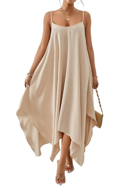 Scoop Neck Midi Cami Dress