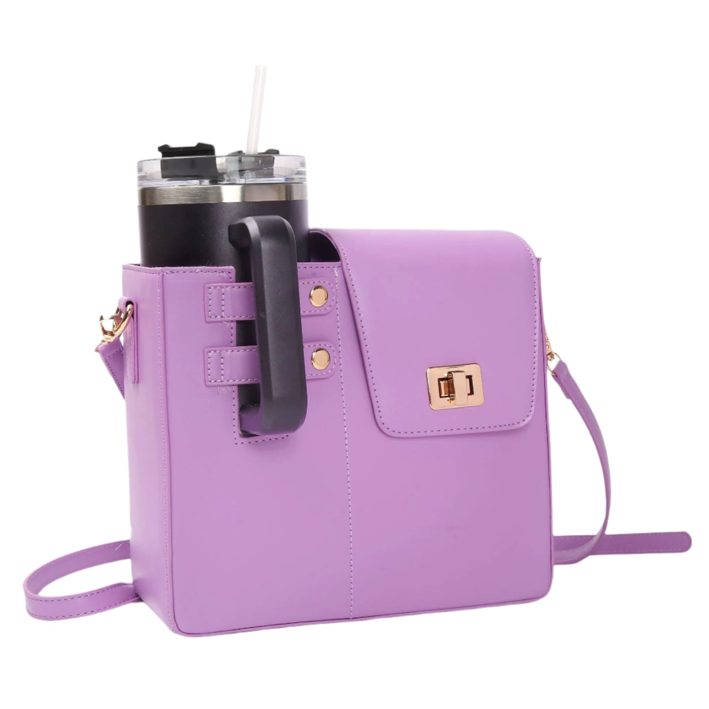PU Leather Bottle Holder Shoulder Bag