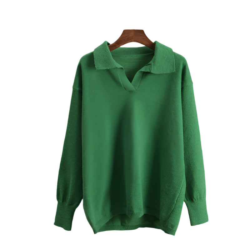 Johnny Collar Long Sleeve Top and Pants Sweater Set