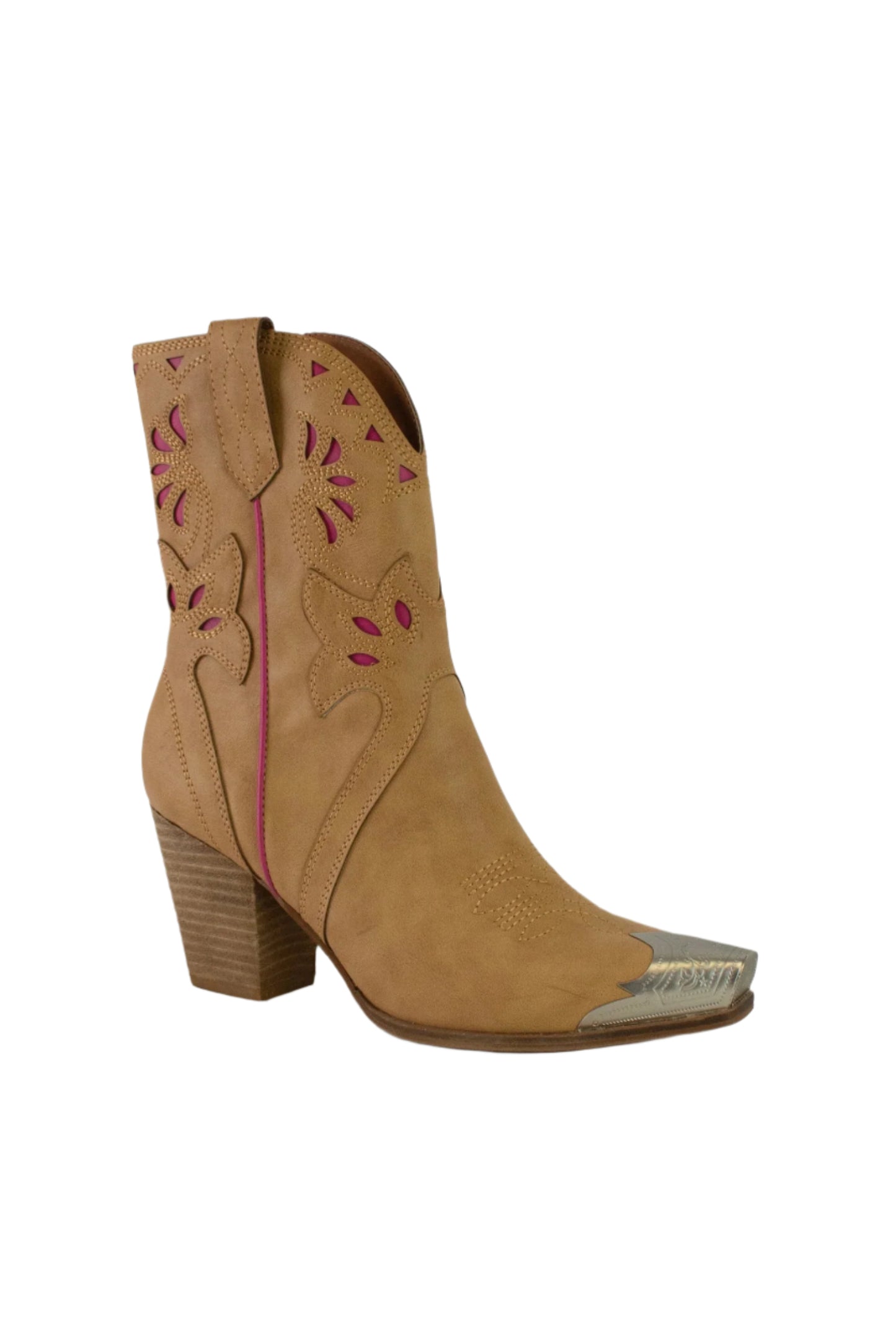 Beast Fashion Cut-Out Floral Embroidery Boots