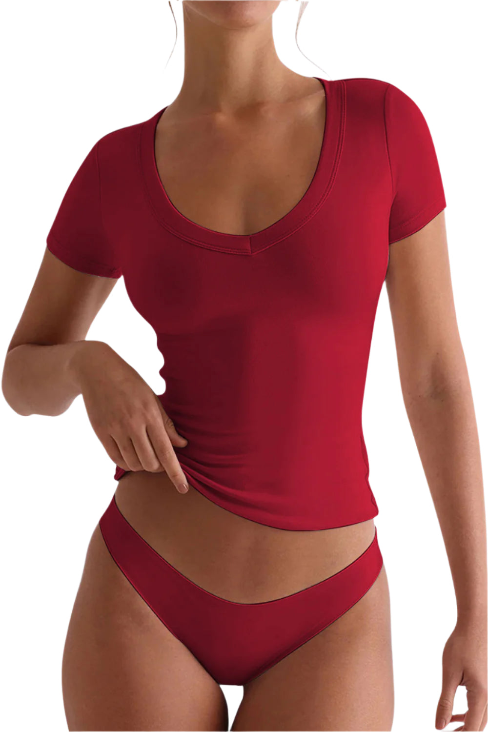 Lovelet Scoop Neck Short Sleeve T-Shirt