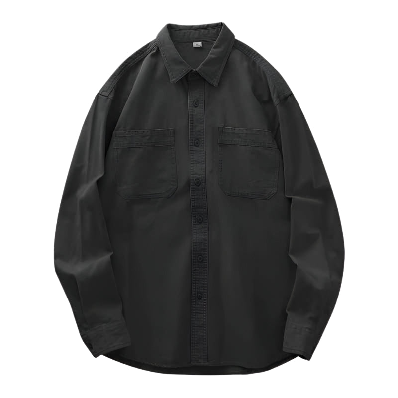 Pure Cotton Button Down Collared Long Sleeve Shirt