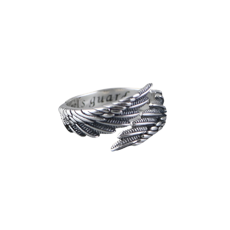 925 Sterling Silver Angel Wings Ring