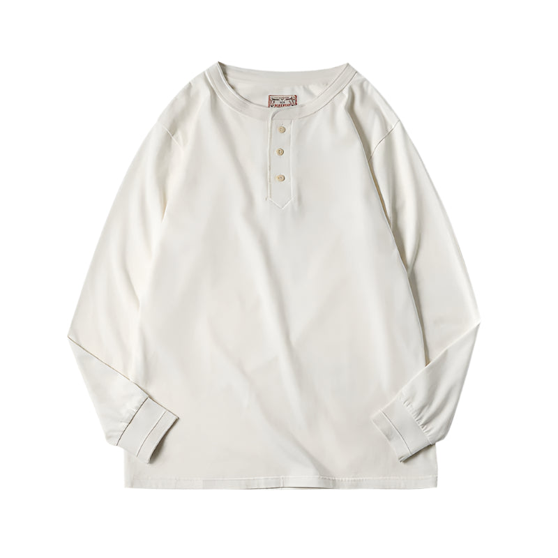 Men's Long Sleeve Thick Cotton T-Shirt