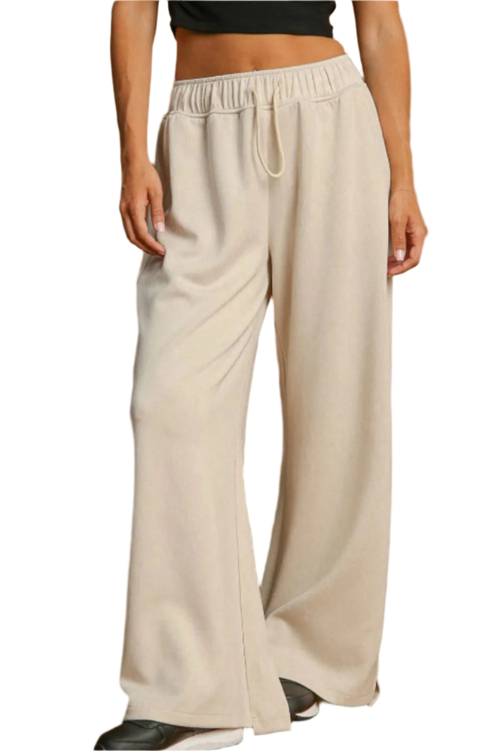Drawstring Wide Leg Pants