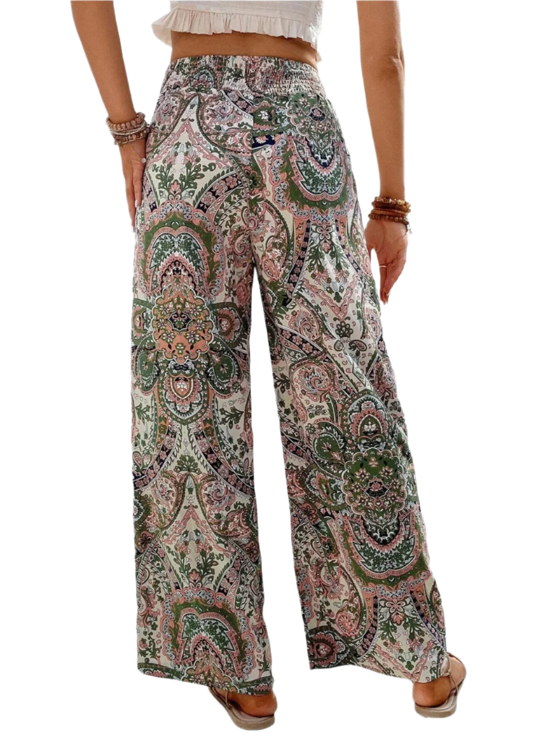 Printed Wide Leg Pants