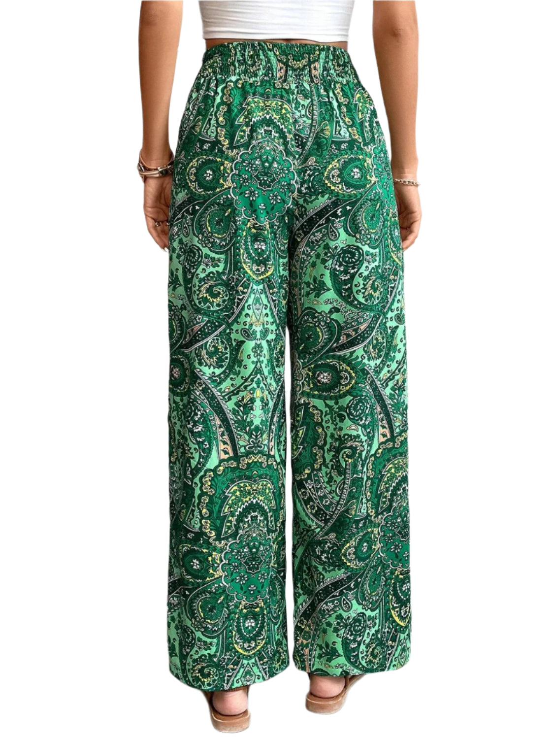 Printed Wide Leg Pants