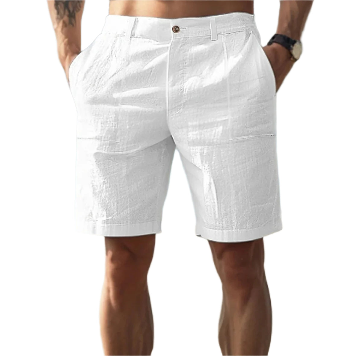 Men's Cotton And Linen Casual Shorts