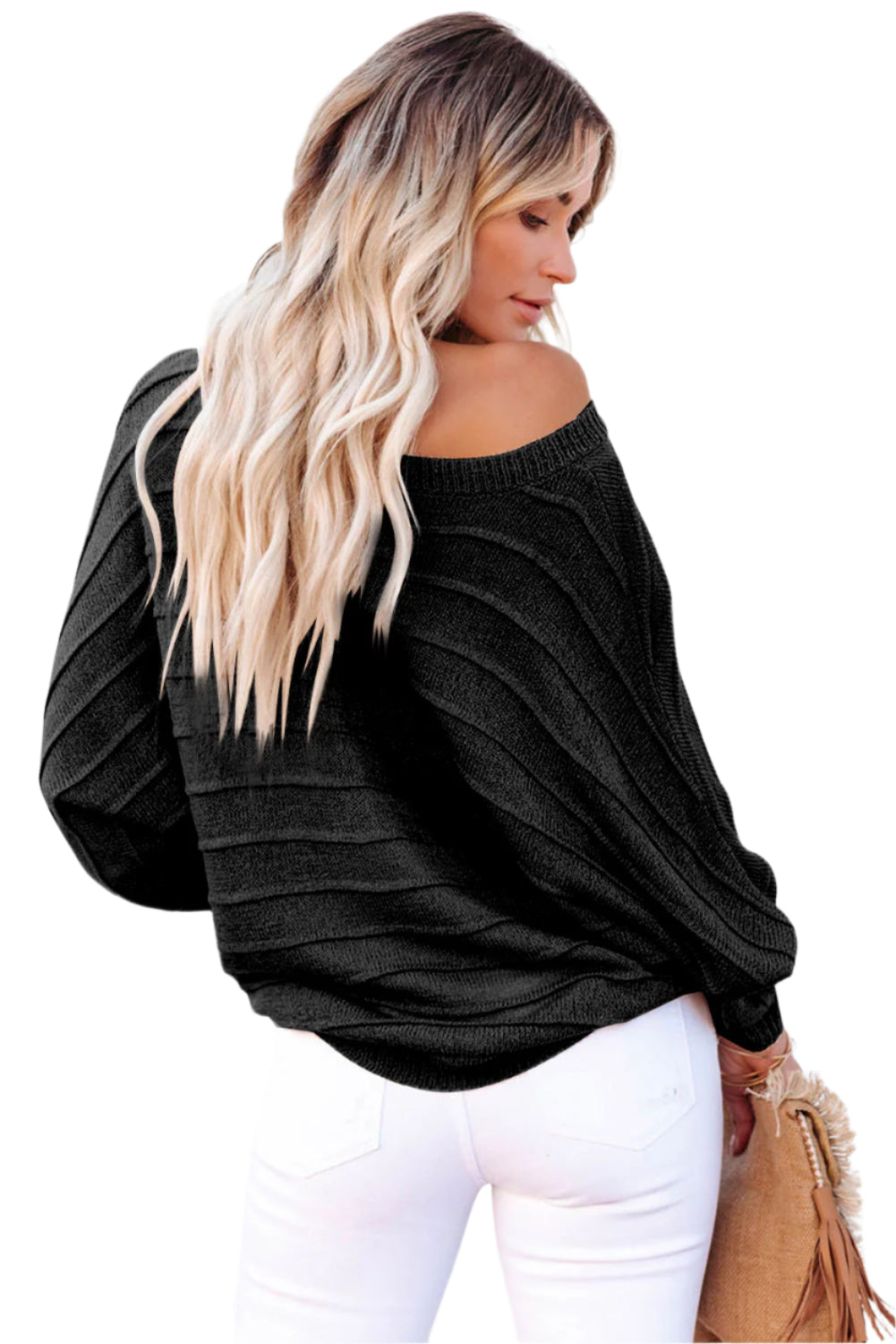 Round Neck Long Sleeve Knit Top
