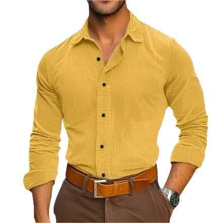 Men's Long Sleeve Corduroy Shirt