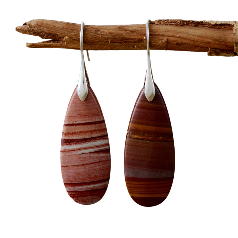 Jasper and Emerald Crystal Waterdrop Shape Earrings