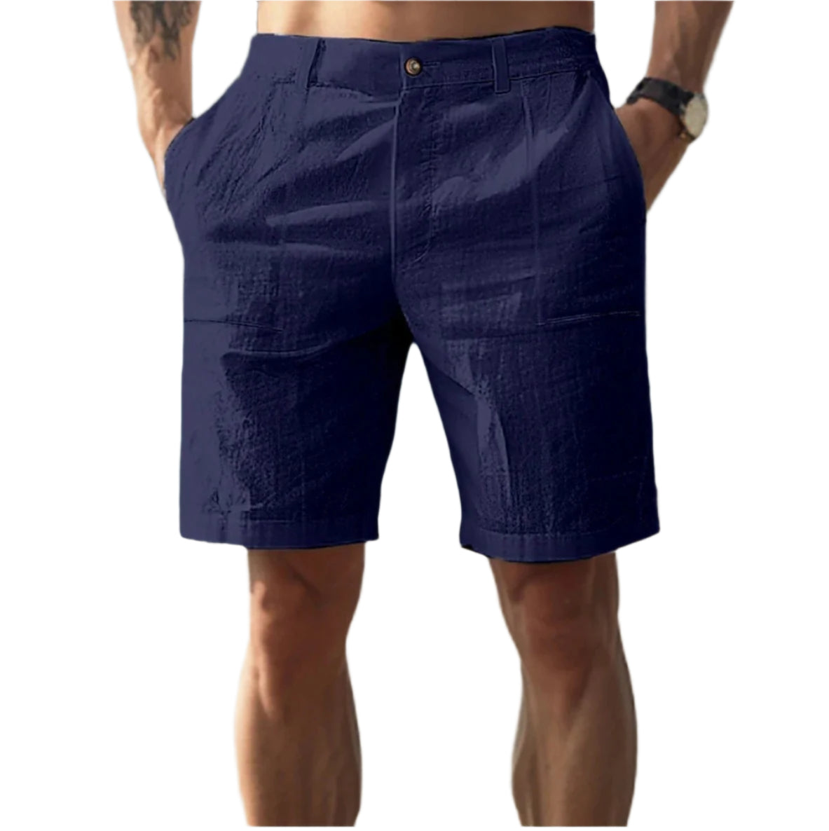 Men's Cotton And Linen Casual Shorts