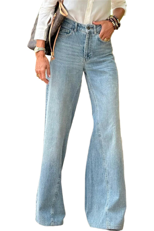 Wide Leg Jeans with Pockets
