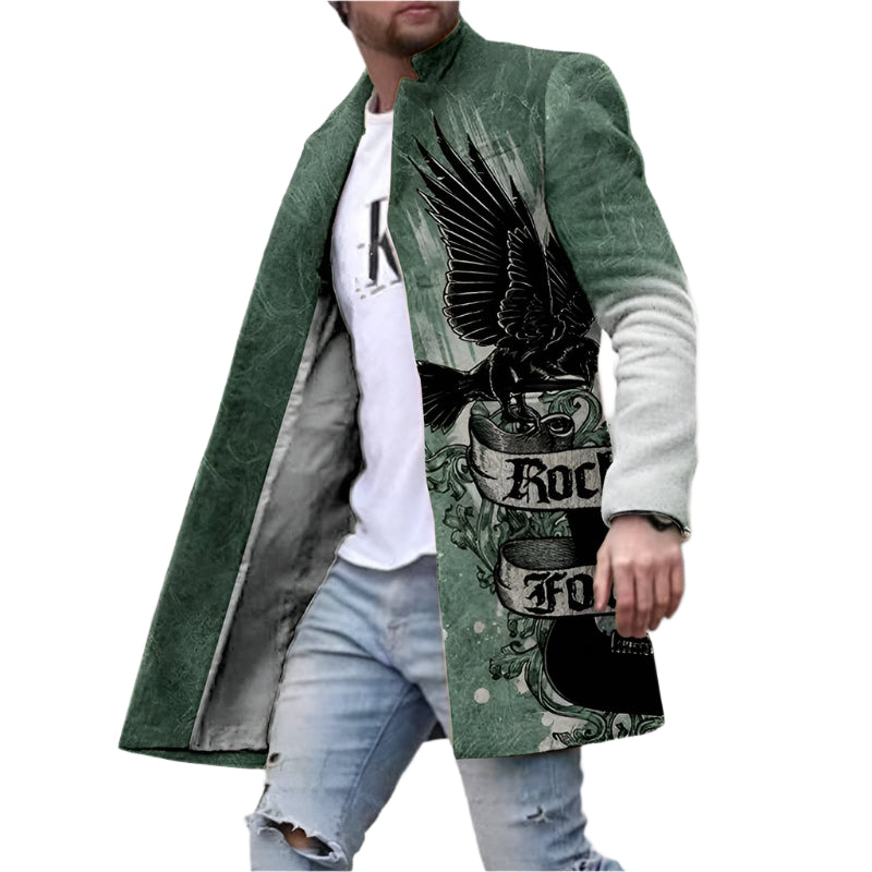 Men's Woolen Digital Print Jacket
