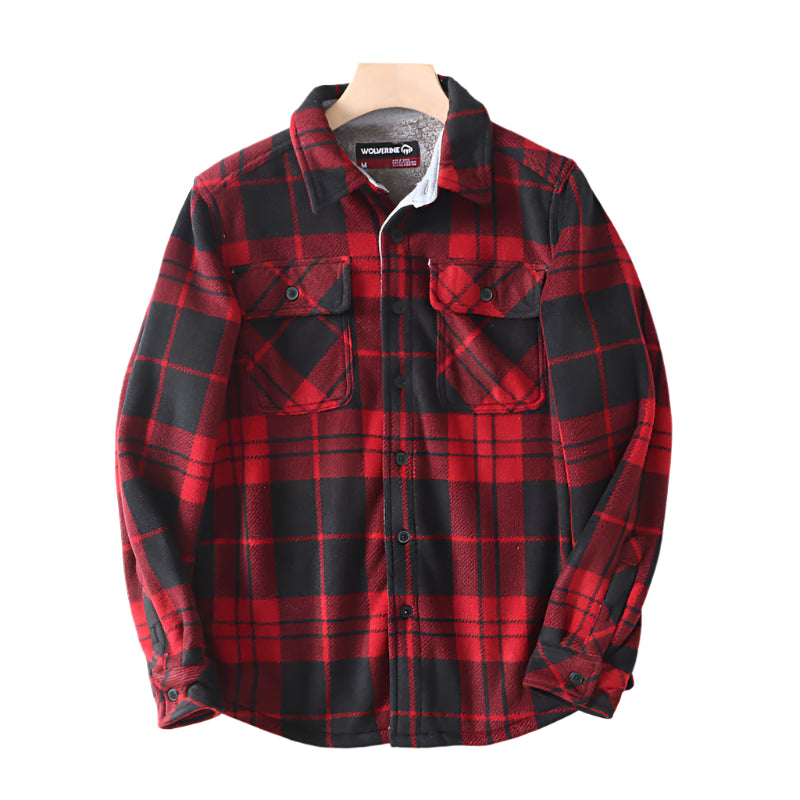 Plaid Flannel Long Sleeve Button Down Collard Shirt