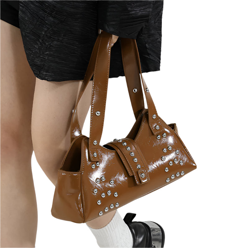 PU Leather Rivet Handbag