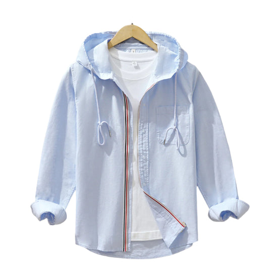 Men's Pure Cotton Long Sleeve Shirt Jacket