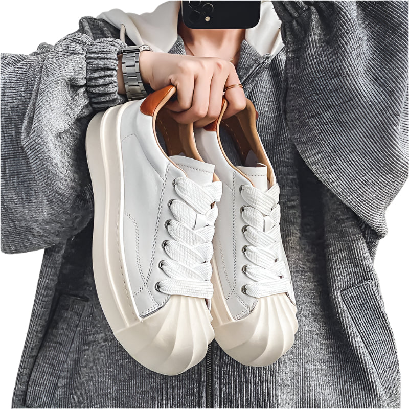 Men's PU Leather Thick Sole Casual Shoes
