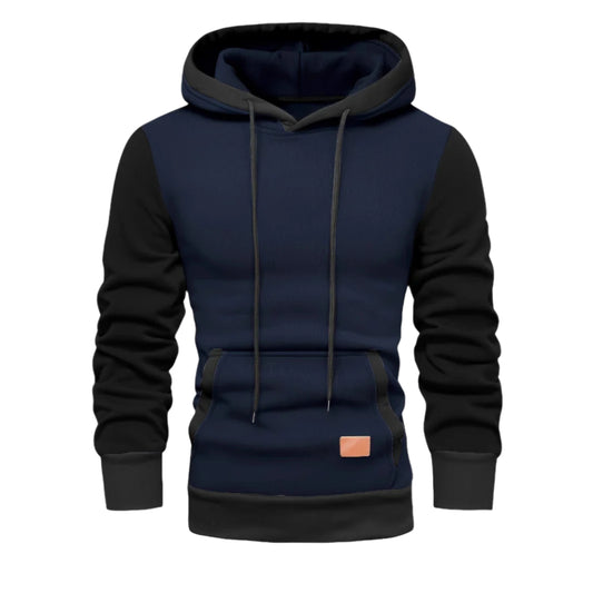 Men's Color Contrast Hooded Sweater